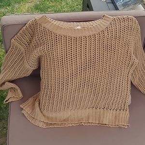 Beautiful mesh sweater,boat neck